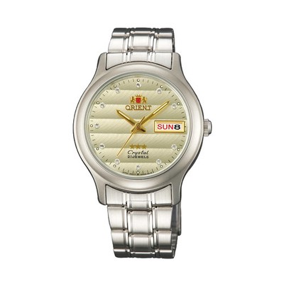ORIENT: Mechanische klassische Tristar Uhr, Champagner Zifferblatt 36 mm...