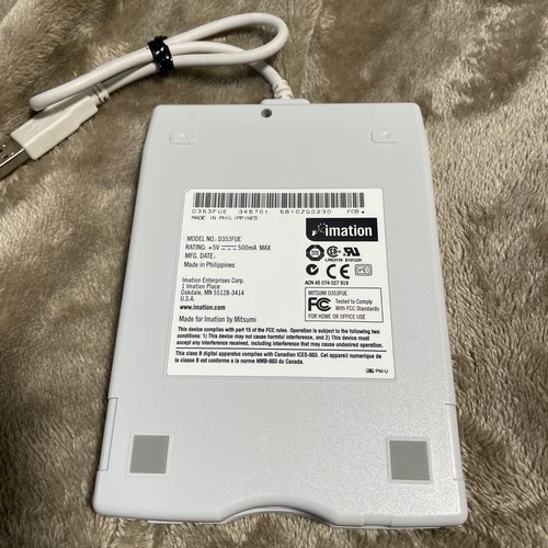 imation DISKURE USB Floppy Disk Drive Used - Afbeelding 2 van 5