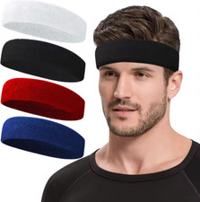 Men Women Sports Headband Yoga Gym Sweatband Hair Bands Head Prevent Sweat Band