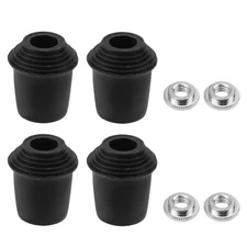 4 Packs Bass Drum Threaded Rubber Feet Floor Tom Leg Tips Drum Spurs
