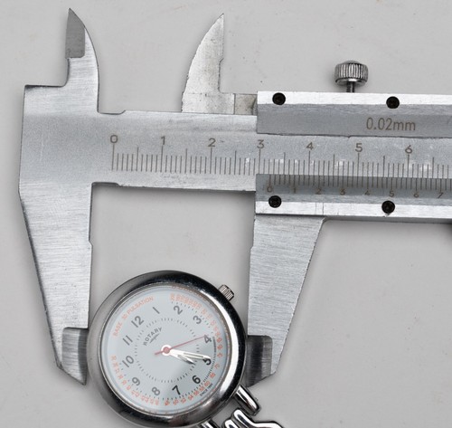 Rotary Pulsation Fob Pocket Watch Stainless Steel Clip-On Nurse Medical - Picture 9 of 12