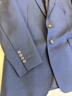 Burberry London Made in Italy Navy Notch Lapel Wool Jacket Size 44
