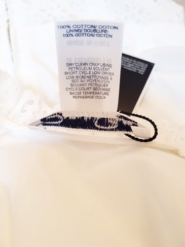 NWT $4,300 Oscar De La Renta White Cotton Cutout Maxi Dress, size 4 - Picture 8 of 8