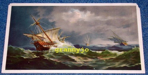 1893 Fred Pansing, estampado litográfico cromado, flota de Columbus, Nueva York grabadora de arte - Imagen 2 de 8