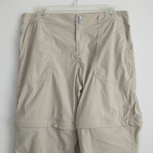 Exofficio Pants Women 10 Beige Convertible Outdoor Hiking Insect Shield Nylon - Picture 2 of 13