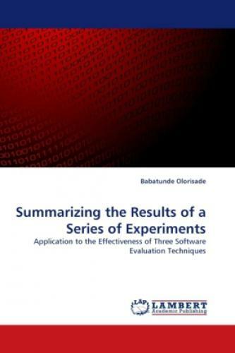 Thumbnail - Summarizing The Results Of A Series Of Experiments Application To The