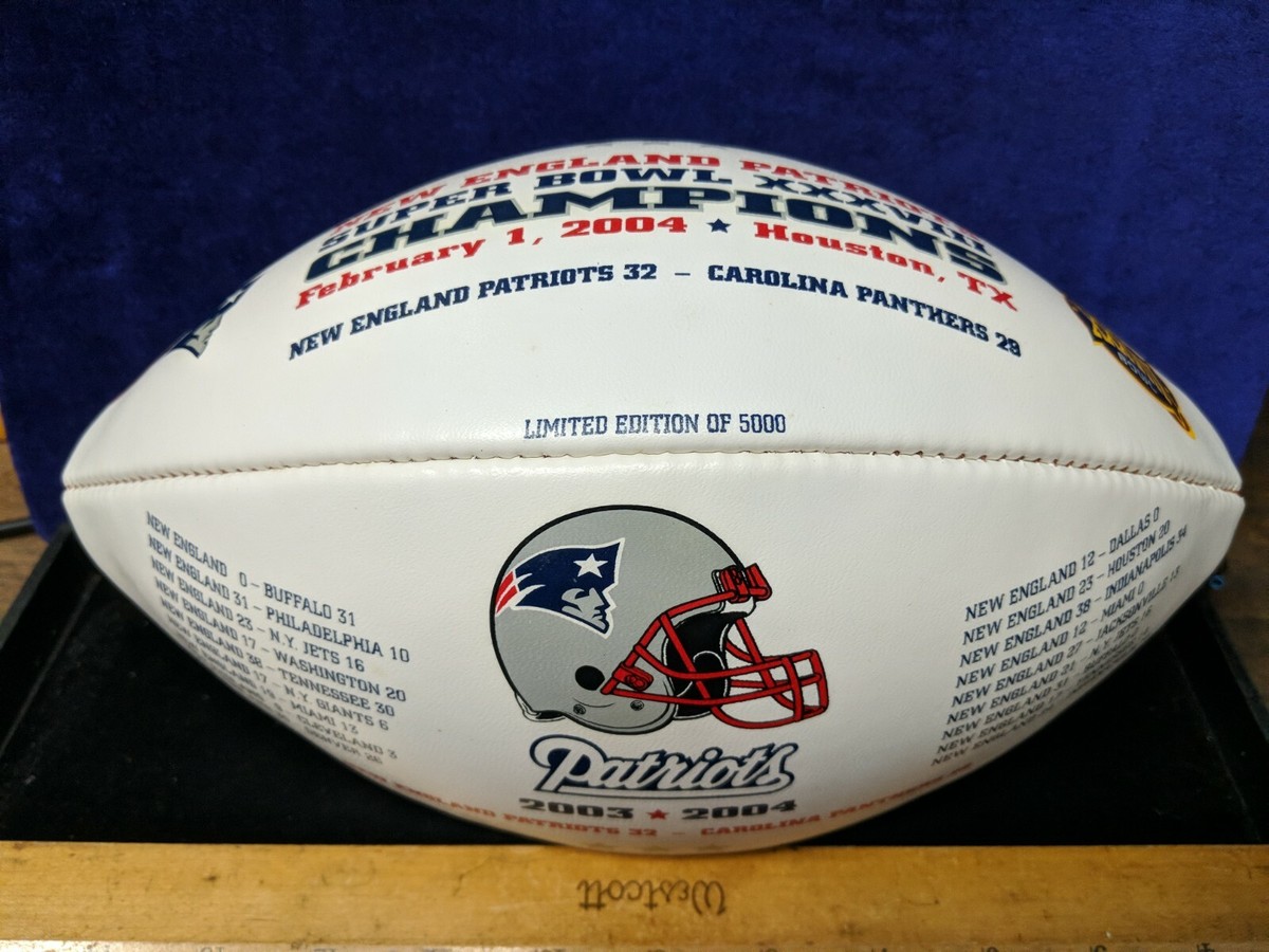 New England Patriots SB XXXVIII Super Bowl 38 White panel NFL