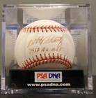 Autographed Baseball - Bobby Shantz "1952 AL MVP" Athletics - PSA/DNA Authentic