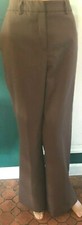 VINTAGE NEW YORK  COMPANY BROWN CITY STRETCH DRESS FLARED PANTS SLACKS SZ 10