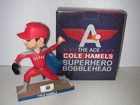 COLE HAMELS The Ace SUPERHERO Bobblehead Texas Rangers~2017 SGA Globe Life Park