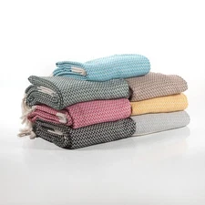 Cottony 100% Turkish Muslin Cotton Blanket - 4 Sizes, 6 Colors Soft & Breathable