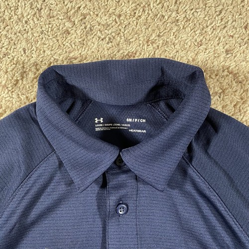 Polo da uomo Under Armour ingranaggi caldi sciolti blu navy piccola - Foto 3 di 10