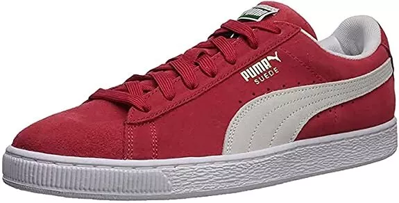 Puma classic+ sale pink suede trainers