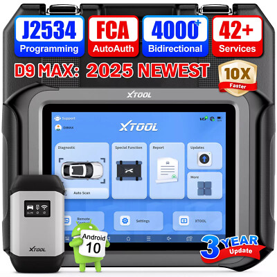 XTOOL D9 MAX KFZ Diagnosegerät Auto OBD2 Scanner J2534 ALLE SYSTEM ECU Codierung