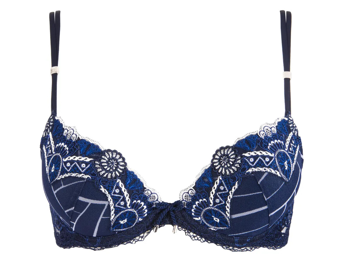 Soutien-gorge Lise Charmel Soleil Et Embruns ACG8504 - Coques, Taille FR85C, Bleu/blanc Neuf Avec étiquettes