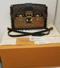 Authentic LOUIS VUITTON Monogram Trunk Clutch Crossbody Bag Excellent Condition!