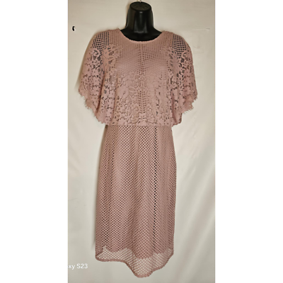 DKNY Women Pink Size 6 Floral Lace Dolman Flutter Sleeve Sheath Dress V Neck Mid | eBay DKNY Women Pink Size 6 Floral Lace Dolman Flutter Sleeve Sheath Dress V Neck Mid | eBay
