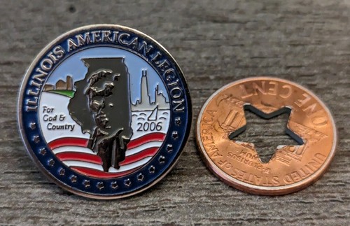 Illinois American Legion Lincoln 2006 For God & Country Lapel Pin Keepsake - Picture 2 of 4