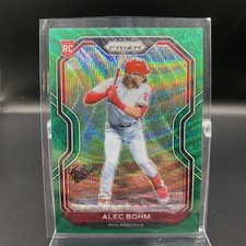 Alec Bohm 2021 Panini Prizm Baseball Tier 2 Green Wave Prizm Rookie 140 Phillies