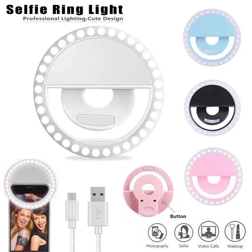 Ring Selfie Blitzlicht Handy Ständer mit Clip Halter Wiederaufladbar Teleskop - Bild 5 von 31