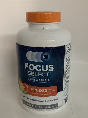 Focus Select Chewable Eye Vitamin-Mineral Supplement Citrus (180 Count) 1/26