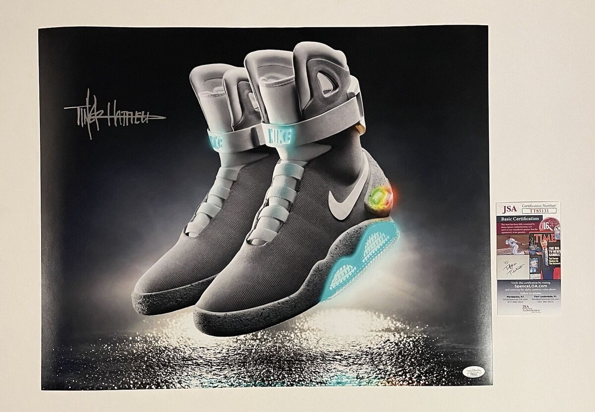 Tinker Hatfield signed Nike MAG Back To The Future 16x20 photo proof autographed STAR Tinker Hatfield signed Nike MAG Back To The Future 16x20 photo proof autographed STAR