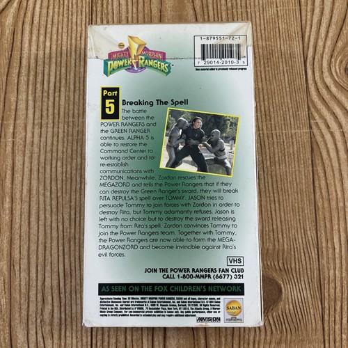 Mighty Morphin Power Rangers: Green With Evil Part 5 (VHS, 1994) TV Show MMPR - Picture 2 of 5