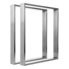 Tischgestell Edelstahl TR 80x20 500-900 mm Untergestell Kufen Tischuntergestell