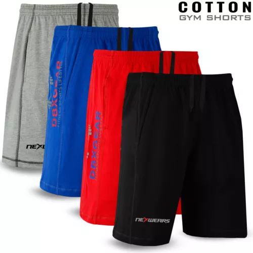 Men Gym Cotton Shorts Sports Running Jogging Excercise Workout Training S to XL