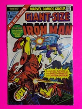 GIANT SIZE IRON MAN #1 (MARVEL 1975) W/ HAWKEYE & CAPTAIN AMERICA NICE COPY