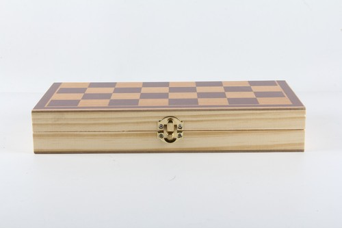 Classic Modern Wooden Chess Pieces Games Foldable Board - Picture 10 of 10
