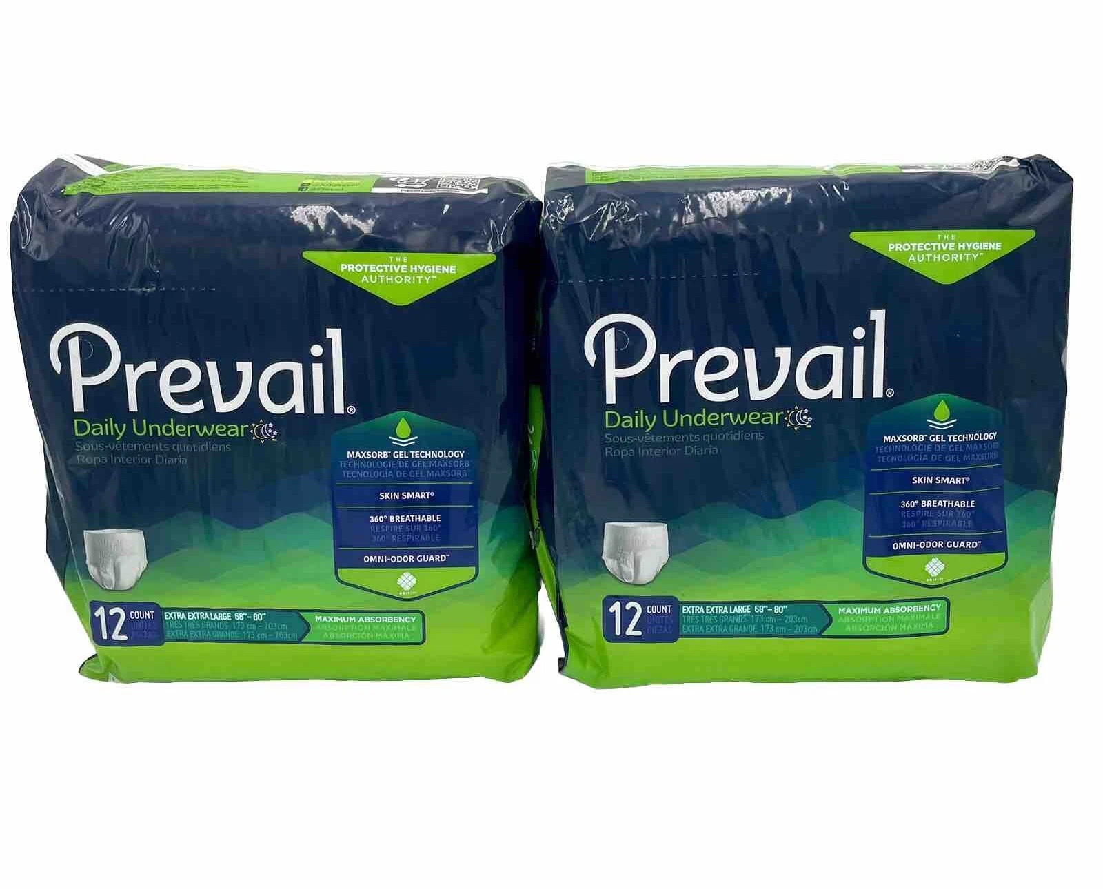 Prevail Adult Daily Disposable Underwear XXL Maximum Absorbency 24 Ct