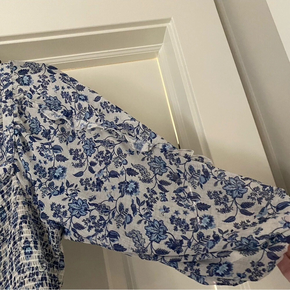 UNDERCOVER Abito Revolve Super Natural By Secret Mission Greenport blu floreale nuovo con etichette taglia L