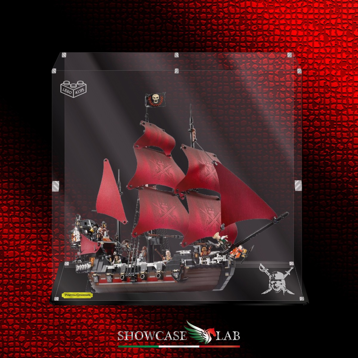 Vascello Lego Pirati Dei Caraibi TECA IN PLEXIGLASS ACRILICO