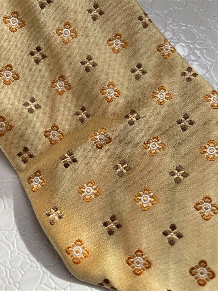 "Corbata amarilla Tino Cosma hecha en Italia para hombre 60""" Foto 4 de 4