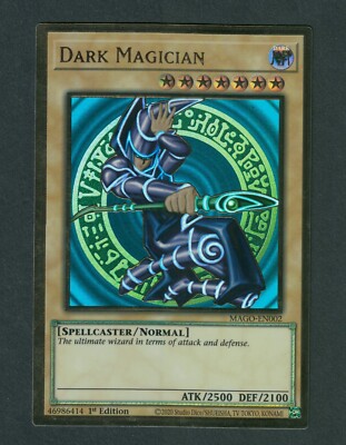 Yu-Gi-Oh! Dunkler Magier Premium Gold Rare 1. Auflage MAGO-DE002
