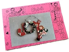 Vintage Folkart Christmas Angel JOY Wooden Hanging Decoration Craft Pattern