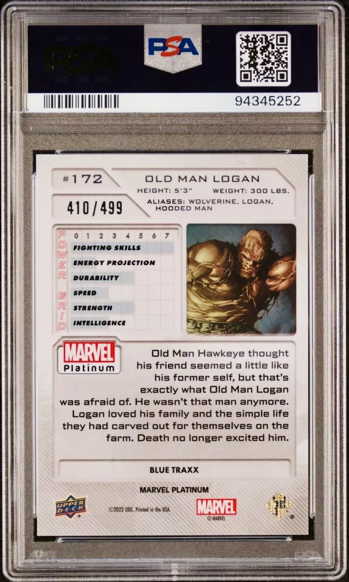 2023 UPPER DECK MARVEL PLATINUM BLUE TRAXX #172 OLD MAN 2023 UPPER DECK MARVEL PLATINUM BLUE TRAXX #172 OLD MAN