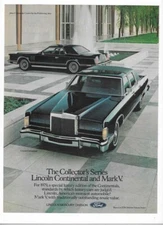 1979 Ford Lincoln Continental / Mark V & Wolfschmidt Vodka Vintage Print Ads