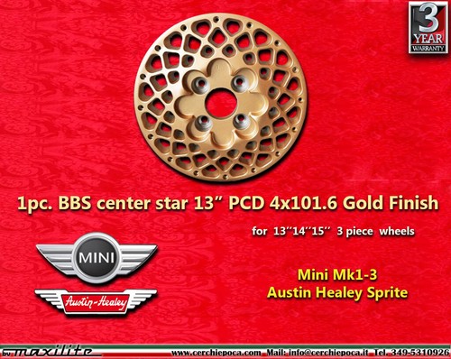 wheel star 13" x cerchio 13 14 15" x 3 piece wheels Fiat Ford BMW NSU Mini - Foto 26 di 73