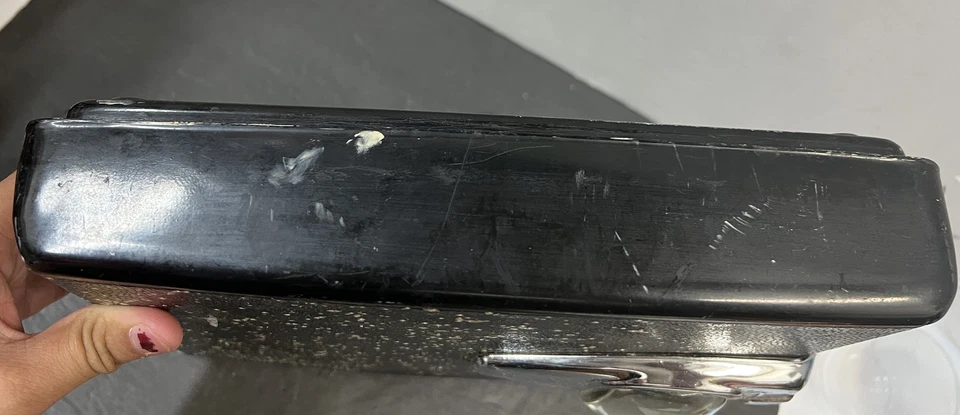 Vintage Detecto Meio Século Preto Prata Manchas Banheiro Balança Vista Bolha - Imagem 4 de 4