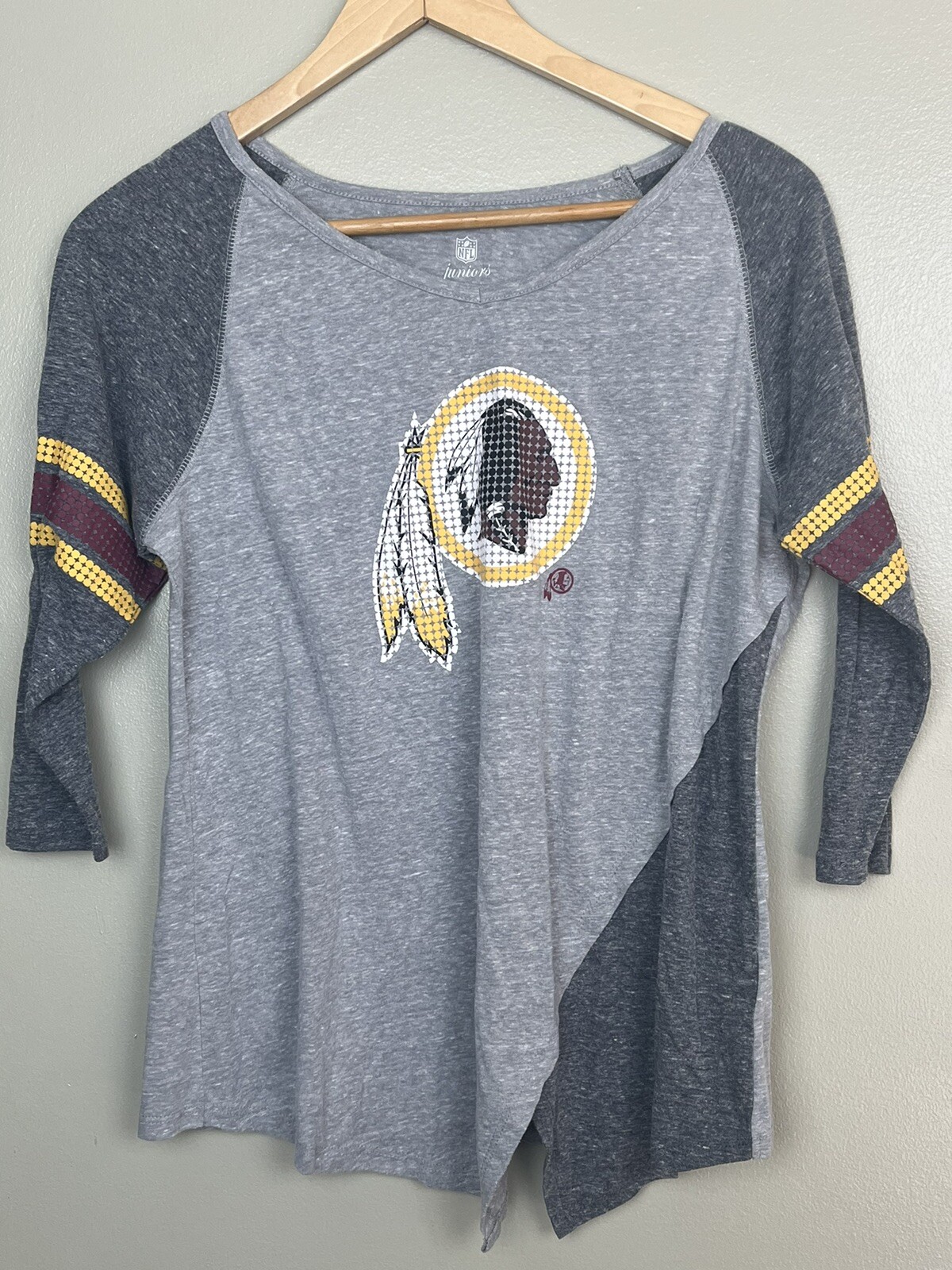 NFL WASHINGTON REDSKINS WOMEN'S SIZE XL TEAM LOGO 3/4 SLEEVE T-SHIRT 193326777814 | eBay