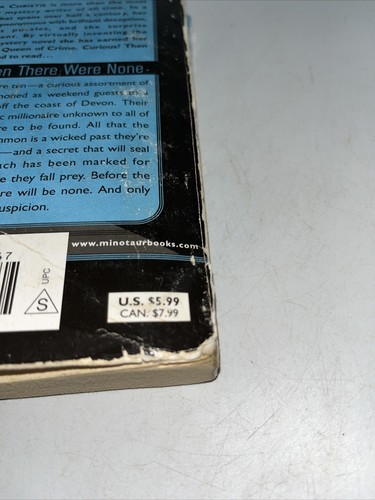 AND THEN THERE WERE NONE Agatha Christie Minotaur Books Paperback 2001 USED - Picture 13 of 13