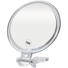 Clear Two Sided Makeup Mirror High Definition with 30X Magnification Travel Use
