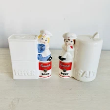 Vintage 1996 Campbell's Soup Kids Kitchen Salt and Pepper Shaker Set by WESTWOOD