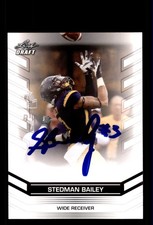 Signed Football Card Auto Stedman Bailey 2013 Leaf Draft #66 West Virginia
