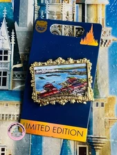 Walt Disney World 50th Anniversary Pin Postcard Polynesian Resort LE 3000