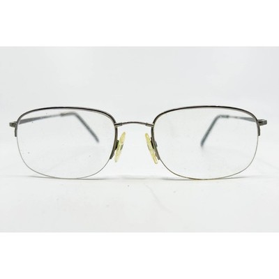 Flexon 606 Eyeglasses Mens Gunmetal Semi-Rimless Rectangular 54-19-140