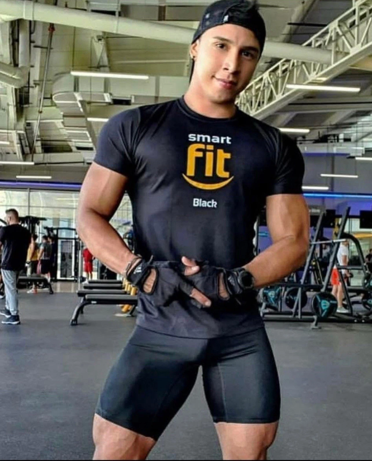 Mens Shiny Spandex Tights Compression Shorts Black M