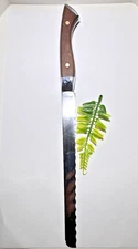 Carvel Hall Bread Knife Vintage Wood Handle Serrated Blade 14" Long